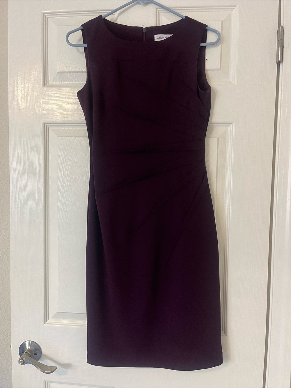 Calvin Klein Dark Plum Sleeveless Sheath Dress